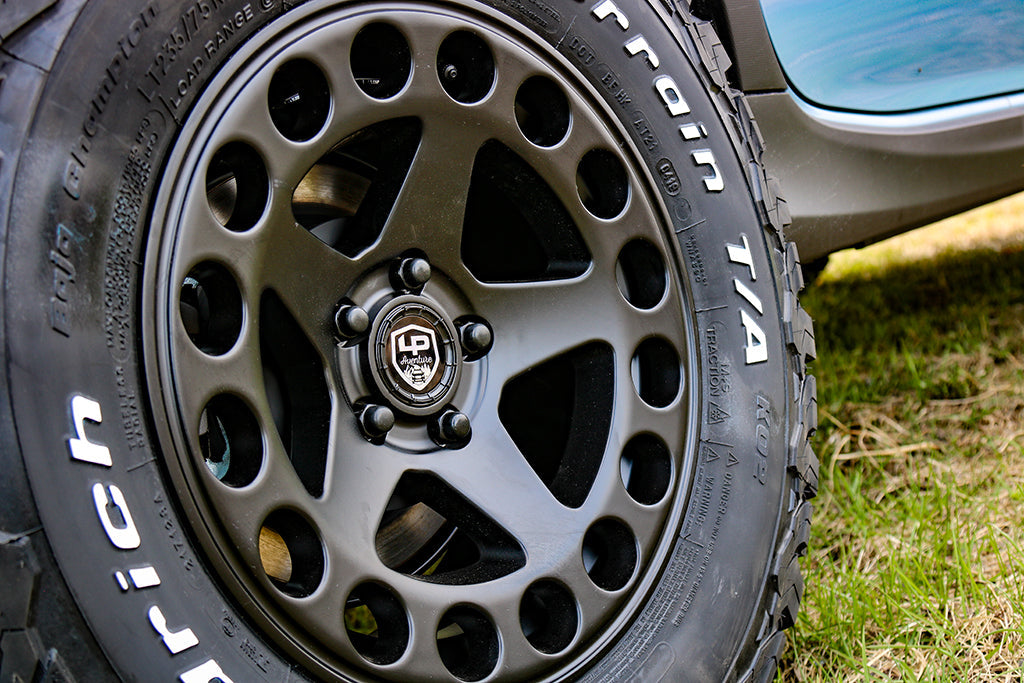 LP Aventure wheels - LP5 - 15x7 ET15 5x100 - Matte Black - Roam Overland Outfitters