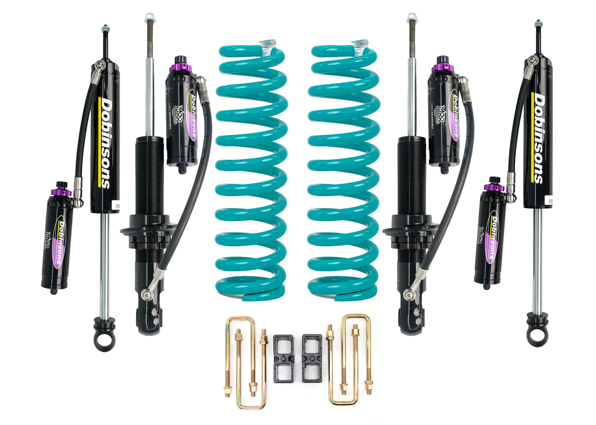 Dobinsons 1.5" to 3.0" MRR 3-Way Adjustable Suspension Kit For Toyota Hilux Vigo Dual Cab 3.0L TD / 4.0L V6 With Quick Ride Rear