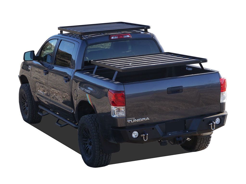 Front Runner Toyota Tundra DC 4-Door Pickup Truck (2007-Current) Slimline II Load Bed Rack Kit - Roam Overland Outfitters