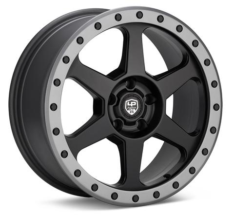 LP AVENTURE WHEELS - LP3 - 18X8 ET38 5X100 - BLACK W/GREY RING - Roam Overland Outfitters