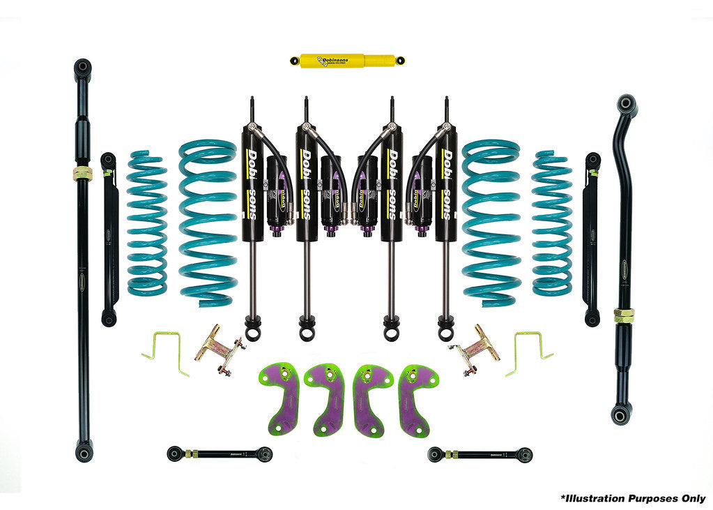Dobinsons 2.5-3.5" MRR 3-Way Adjustable VT-Series Dual Rate Long Travel Suspension Kit For Toyota Land Cruiser 80 Series