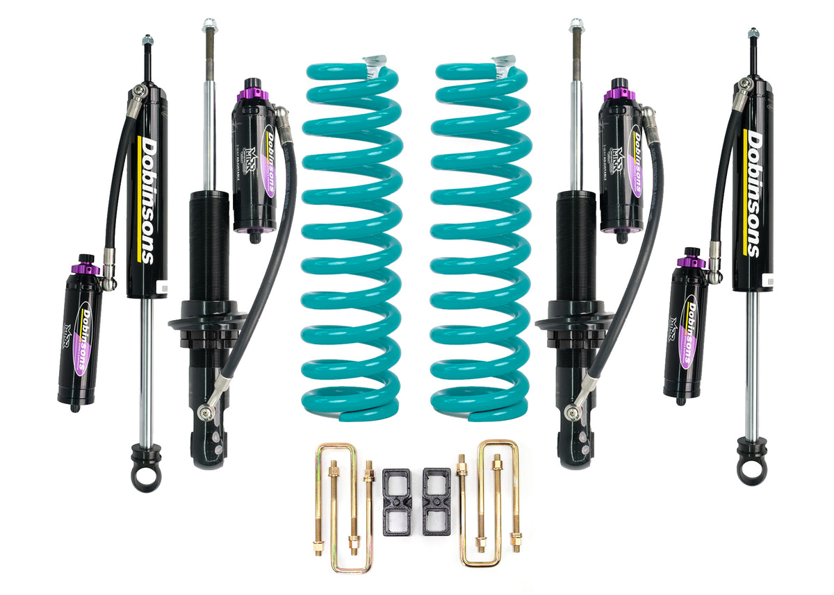 Dobinsons 1.5" to 3.0" MRR 3-Way Adjustable Suspension Kit For Toyota Hilux Vigo Dual Cab 3.0L TD / 4.0L V6 With Quick Ride Rear