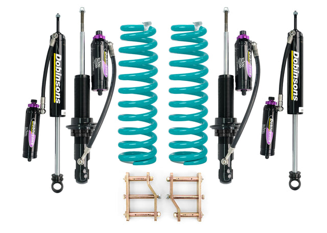 Dobinsons 1.5" to 3.0" MRR 3-Way Adjustable Suspension Kit For Toyota Hilux Vigo Dual Cab 3.0L TD / 4.0L V6 With Extended Rear Shackles