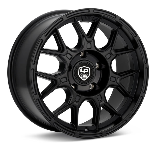 LP Aventure Wheels - LP8- 17x7.5 ET15 5x114.3 - Matte Black - Roam Overland Outfitters