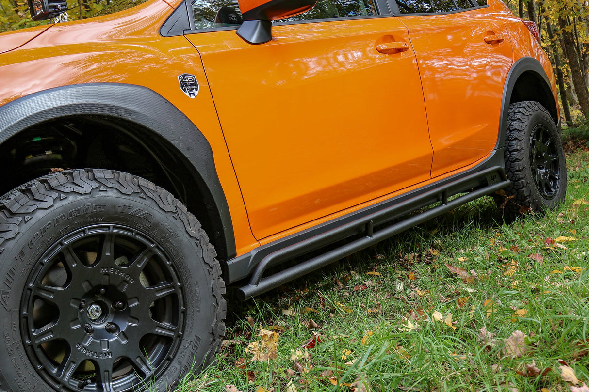 LP Aventure Rock sliders - Subaru Crosstrek - 2018-2024 / Crosstrek Wilderness 2024+ - Roam Overland Outfitters
